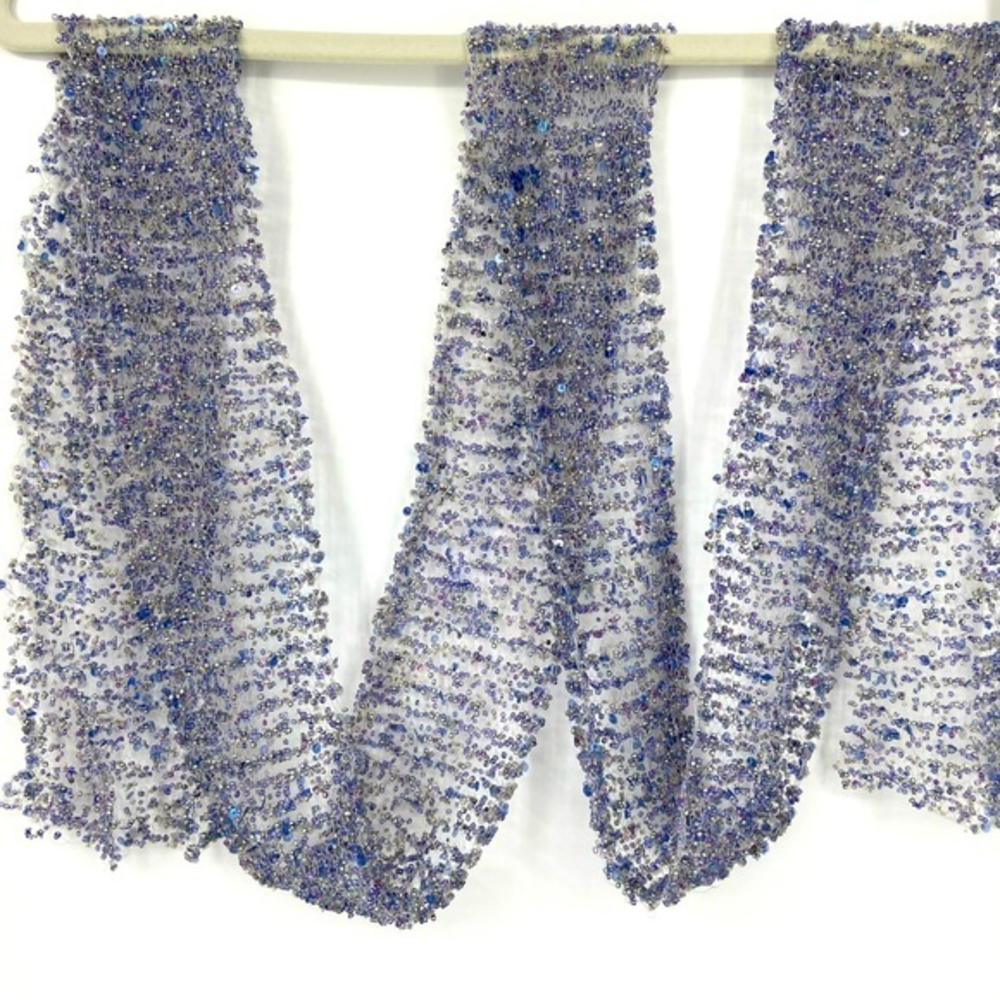 Blue Beaded table runner‎ or other decoration or scarf!